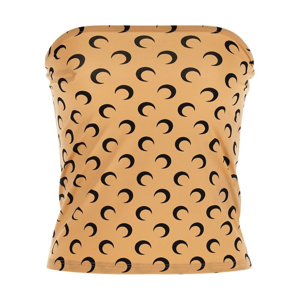 Marine Serre Beige Polyamide Women's T-Shirt